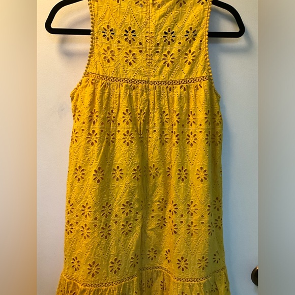 KATE SPADE New York Yellow Eyelet Patio Dress Size Small - Picture 8 of 13